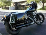 Harley Dyna Strada Grasso Bob Larghezza Super Glidefxr Fxrt Clamshell Bisacce