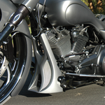 Harley Touring Bagger Strasse Road King Schiebe Kinn Bauch Pfanne Kühler Spoiler